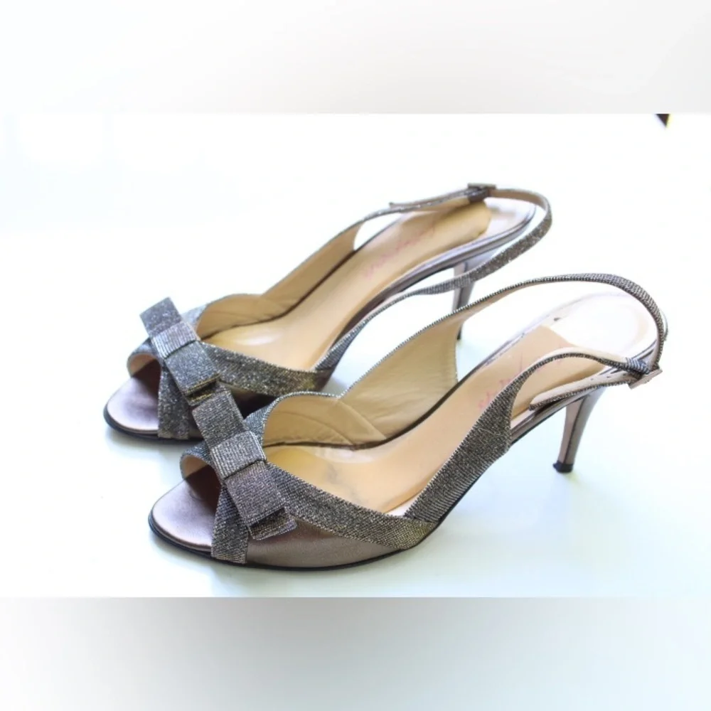 Kate Spade sling back bow pumps
